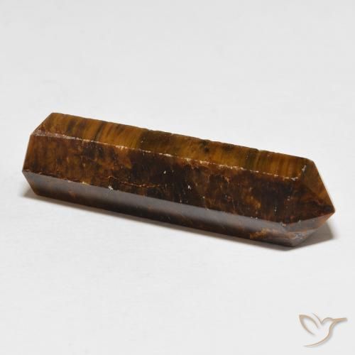 Oeil de Tigre Marron jaunâtre naturelle Fantaisie, 33.78 ct, Opaque