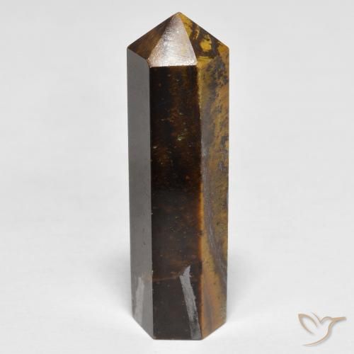 Oeil de Tigre Medium Light-Brown naturelle Fantaisie, 30.74 ct, Opaque