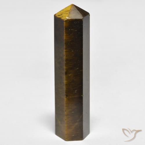 Oeil de Tigre Brun doré naturelle Fantaisie, 27.00 ct, Opaque