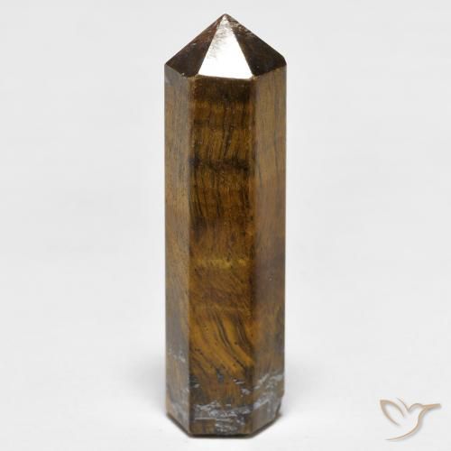 Oeil de Tigre Marron jaunâtre naturelle Fantaisie, 17.80 ct, Opaque