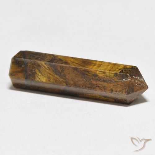 Oeil de Tigre Marron jaunâtre naturelle Fantaisie, 17.80 ct, Opaque