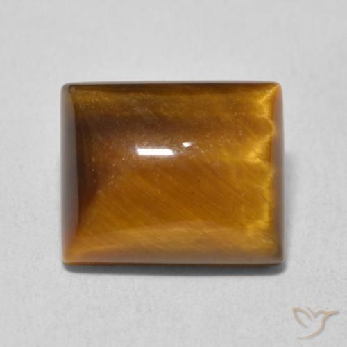 6.18ct Naturel Marron chaud Œil de tigre, Baquette, Opaque