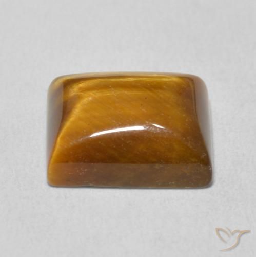 Œil de tigre Marron chaud naturelle Baquette, 6.18 ct, Opaque