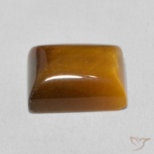 Œil de tigre Medium Light-Brown naturelle Baquette, 6.15 ct, Opaque