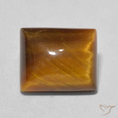 6.29ct Naturel Marron chaud Œil de tigre, Baquette, Opaque