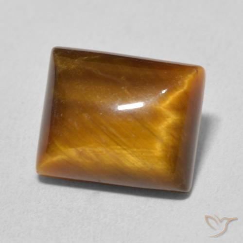 Œil de tigre Marron chaud naturelle Baquette, 6.29 ct, Opaque