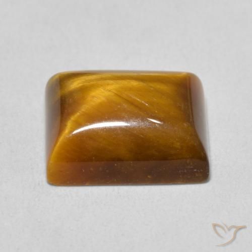 Œil de tigre Marron chaud naturelle Baquette, 6.29 ct, Opaque