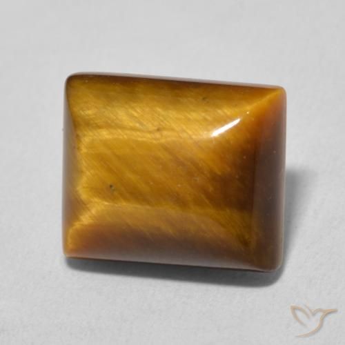 Œil de tigre Brun doré naturelle Baquette, 6.32 ct, Opaque