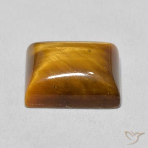 Œil de tigre Brun doré naturelle Baquette, 6.32 ct, Opaque