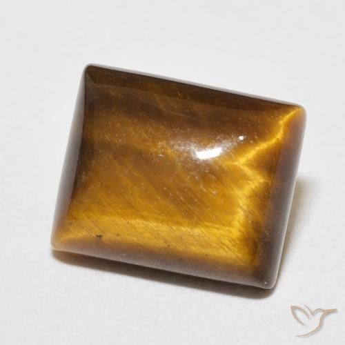 Œil de tigre Brun doré naturelle Baquette, 6.18 ct, Opaque