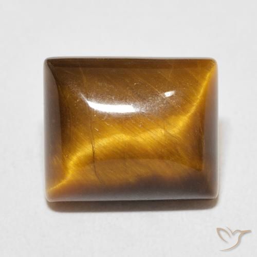 6.19ct Naturel Marron chaud Œil de tigre, Baquette, Opaque