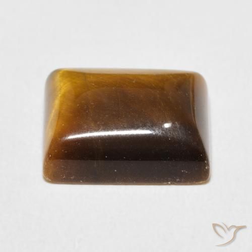 Œil de tigre Marron chaud naturelle Baquette, 6.19 ct, Opaque