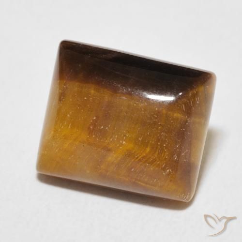 Œil de tigre Brun doré naturelle Baquette, 6.17 ct, Opaque
