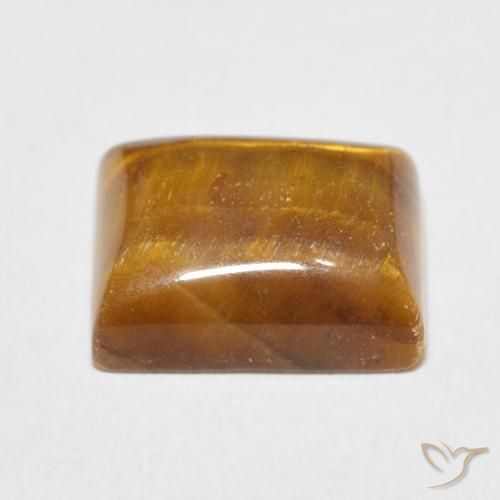 Œil de tigre Brun doré naturelle Baquette, 6.17 ct, Opaque