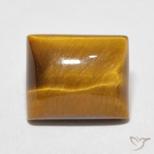 6.02ct Naturel Marron jaunâtre Œil de tigre, Baquette, Opaque