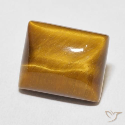 Œil de tigre Marron jaunâtre naturelle Baquette, 6.02 ct, Opaque