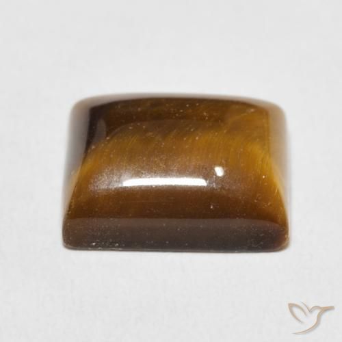 Œil de tigre Marron jaunâtre naturelle Baquette, 6.02 ct, Opaque