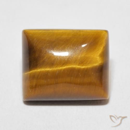 6.24ct Naturel Marron jaunâtre Œil de tigre, Baquette, Opaque