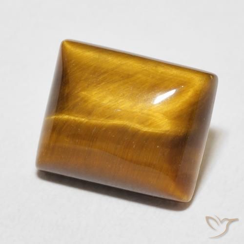 Œil de tigre Marron jaunâtre naturelle Baquette, 6.24 ct, Opaque