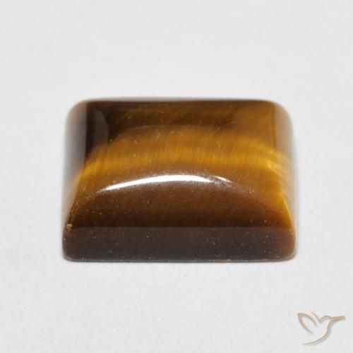 Œil de tigre Marron jaunâtre naturelle Baquette, 6.24 ct, Opaque