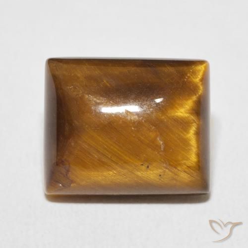 6.06ct Naturel Brun doré Œil de tigre, Baquette, Opaque