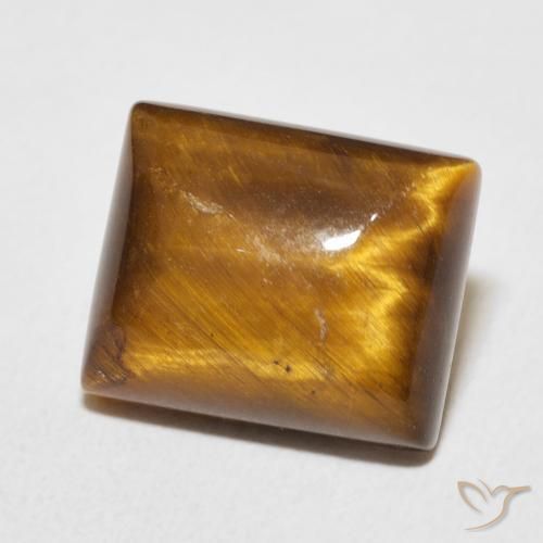 Œil de tigre Brun doré naturelle Baquette, 6.06 ct, Opaque