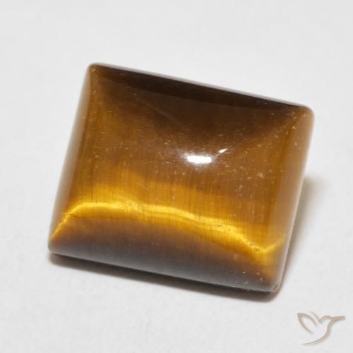 Œil de tigre Marron chaud naturelle Baquette, 6.30 ct, Opaque