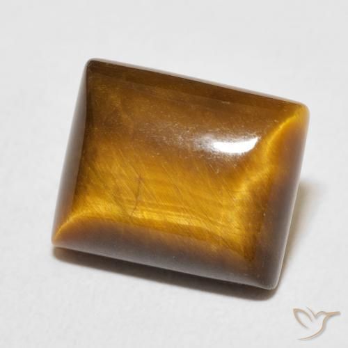 Œil de tigre Marron chaud naturelle Baquette, 6.02 ct, Opaque