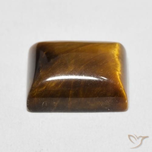 Œil de tigre Marron chaud naturelle Baquette, 6.24 ct, Opaque