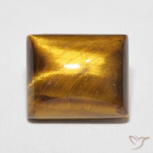 6.23ct Naturel Brun moyen Œil de tigre, Baquette, Opaque