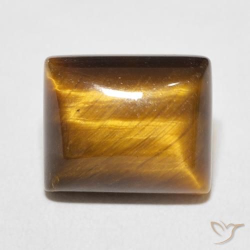 6.23ct Naturel Brun doré Œil de tigre, Baquette, Opaque