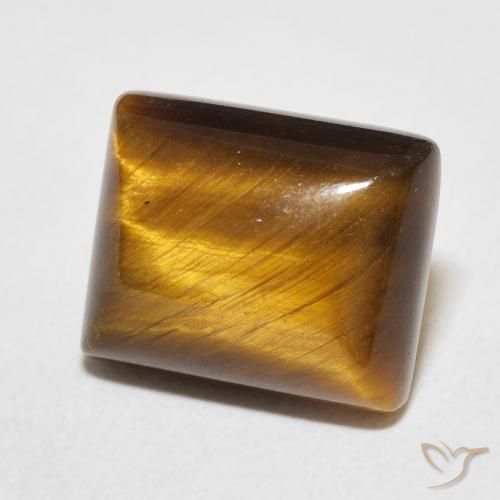 Œil de tigre Brun doré naturelle Baquette, 6.23 ct, Opaque