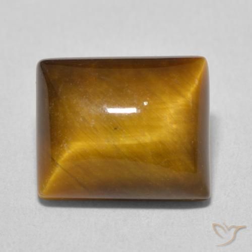 6.17ct Naturel Brun moyen Œil de tigre, Baquette, Opaque