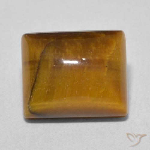 6.36ct Naturel Brun doré Œil de tigre, Baquette, Opaque