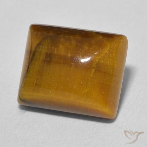 Œil de tigre Brun doré naturelle Baquette, 6.36 ct, Opaque