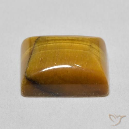 Œil de tigre Brun doré naturelle Baquette, 6.36 ct, Opaque