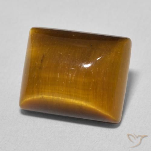 Oeil de Tigre Brun doré naturelle Baquette, 6.23 ct, Opaque
