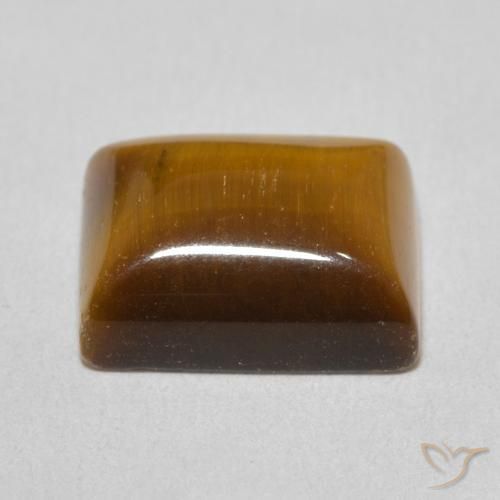 Oeil de Tigre Brun doré naturelle Baquette, 6.23 ct, Opaque