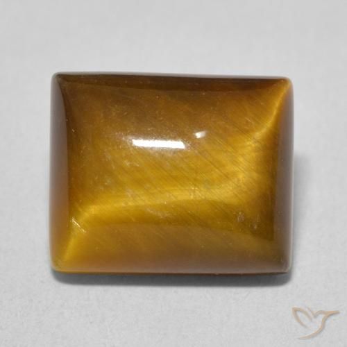 6.16ct Naturel Medium Light-Brown Œil de tigre, Baquette, Opaque
