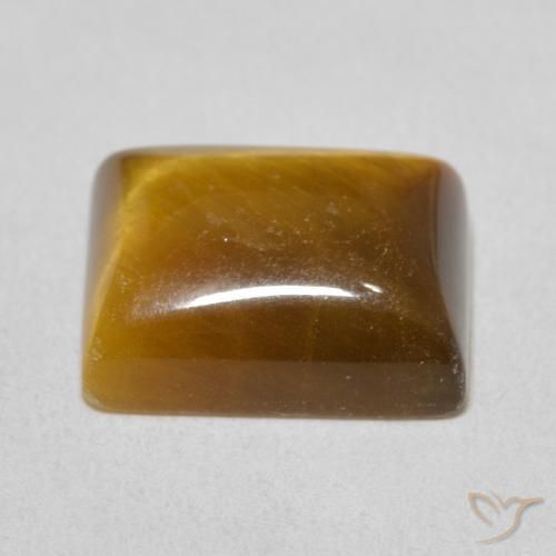 Œil de tigre Medium Light-Brown naturelle Baquette, 6.16 ct, Opaque