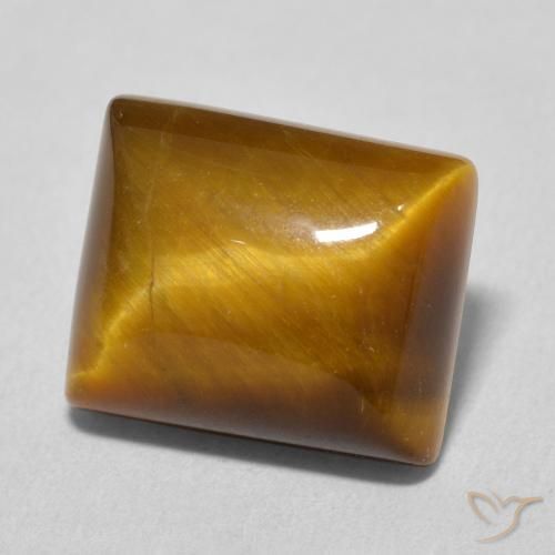Œil de tigre Medium Light-Brown naturelle Baquette, 6.18 ct, Opaque