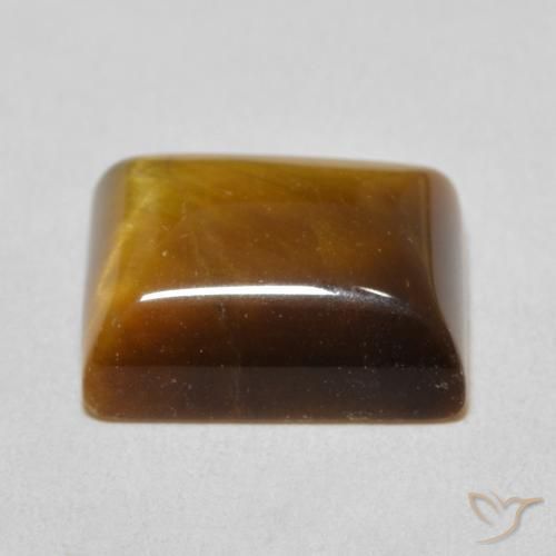 Œil de tigre Medium Light-Brown naturelle Baquette, 6.18 ct, Opaque