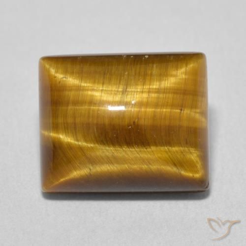 6.25ct Naturel Marron chaud Œil de tigre, Baquette, Opaque