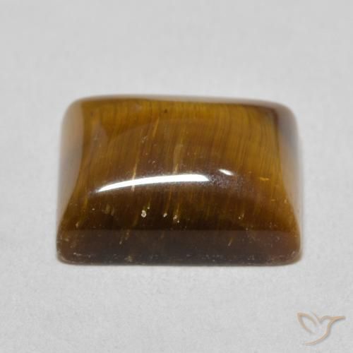 Œil de tigre Marron chaud naturelle Baquette, 6.25 ct, Opaque