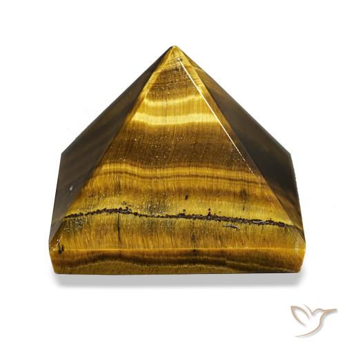 Oeil de Tigre Brun doré naturelle Carré, 80.21 ct, Opaque