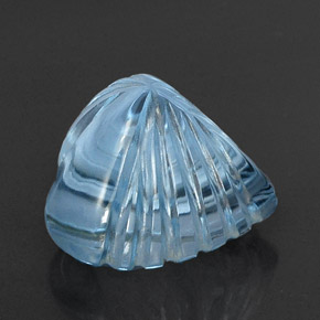 Topaze bleue naturelle forme de coeur, 21,42 ct, transparent