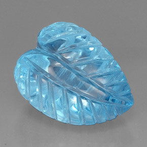 Topaze bleue naturelle transparent, 39,36 ct, transparent / translucide