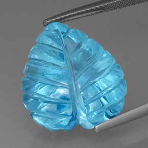 Topaze bleue naturelle transparent, 35,24 ct, transparent / translucide