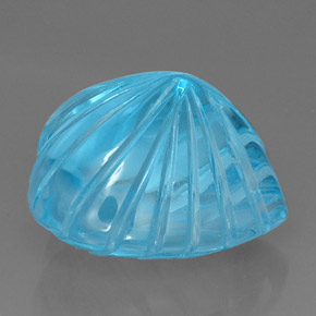 Topaze bleue naturelle transparent, 35,24 ct, transparent / translucide
