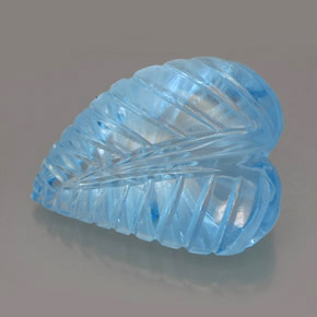 Topaze bleue naturelle forme fantaisie, 27,74 ct, transparent
